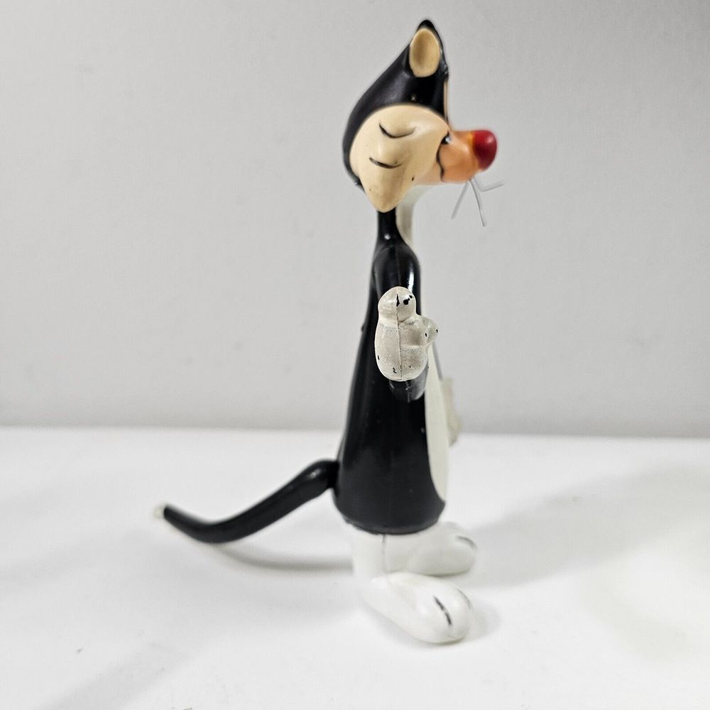 Sylvester The Cat Plush 16" 1995 and Dakin Plastic Figure 8" 1969 Warner Bros - Picture 12 of 16